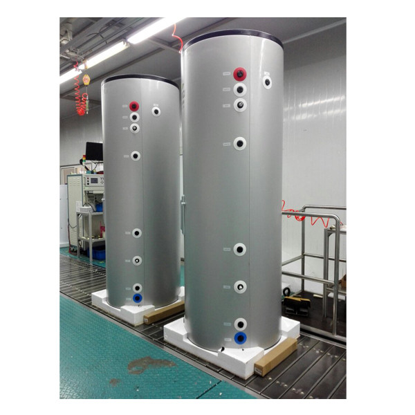 Вертикален съд за налягане от 1500 литра въглеродна стомана за приложение на питейна вода 