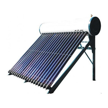 Сплитната система за слънчеви бойлери под налягане се състои от слънчев колектор с плоска плоча, вертикален резервоар за съхранение на гореща вода, помпена станция и разширителен съд